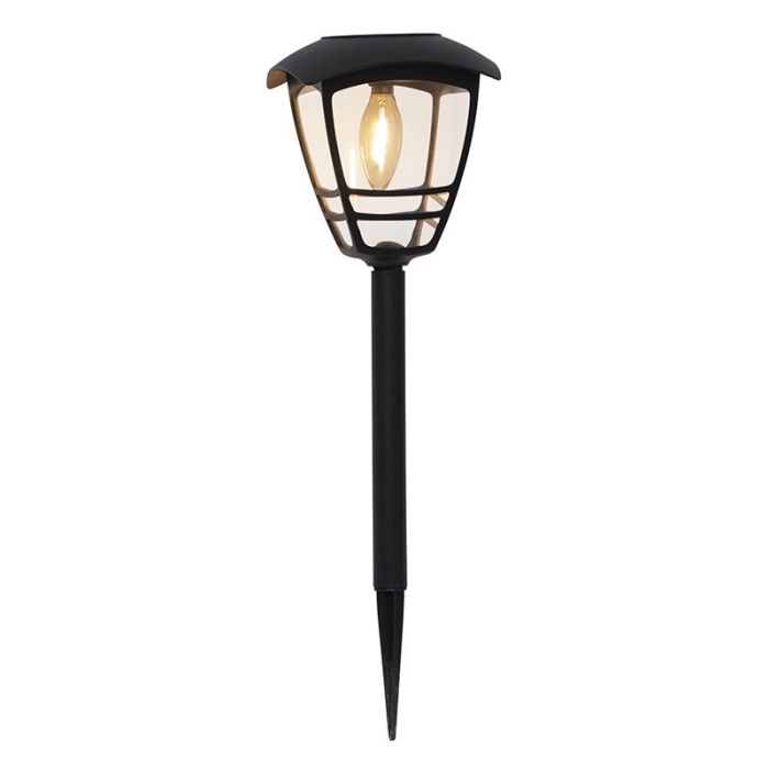 Klassieke solar prikspots zwart, Adne, 0,3W, 3000K LED, IP44