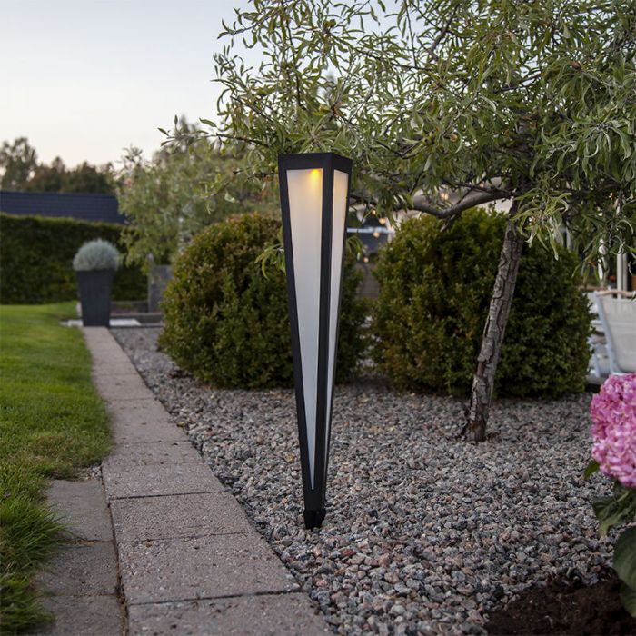 Metalen solar prikspots zwart, Adrena, 0,03W, 3000K LED, IP44