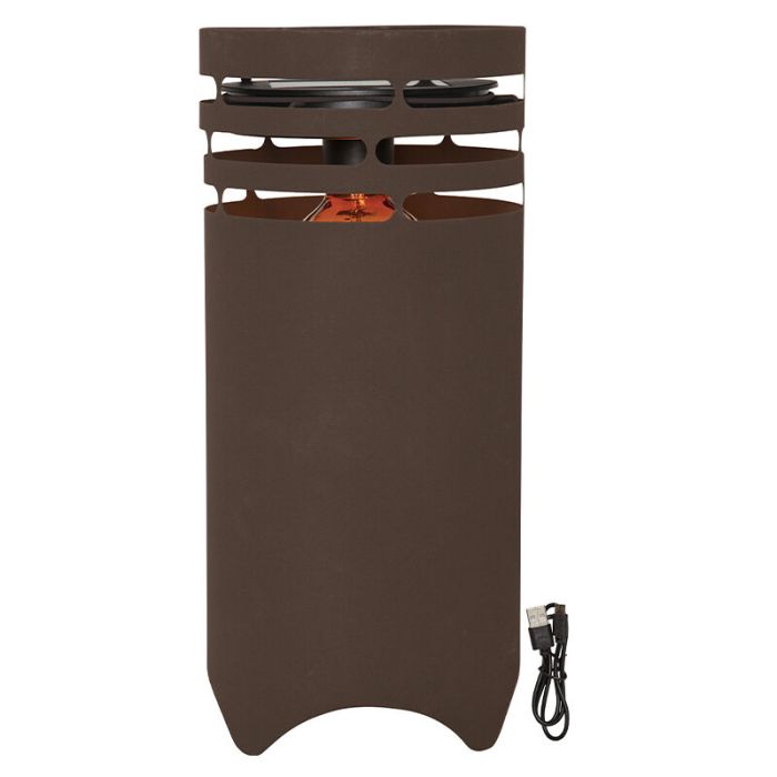 Ronde solar lantaarn Aidan, zwart, 40 cm breed