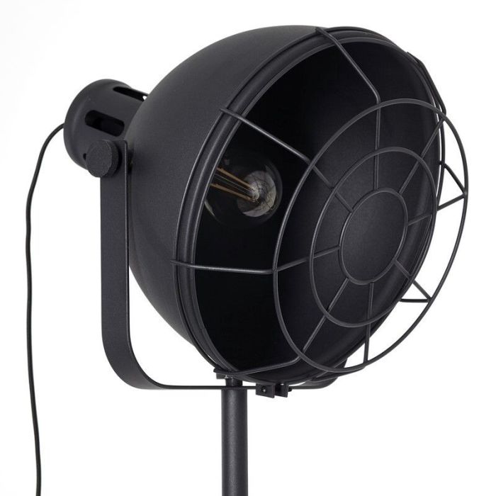Industriële driepoot vloerlamp zwart, Alexi, met schakelaar