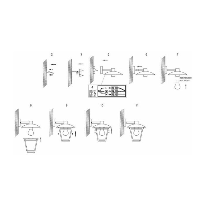 Moderne buitenlamp wit, Jedidjah, IP44