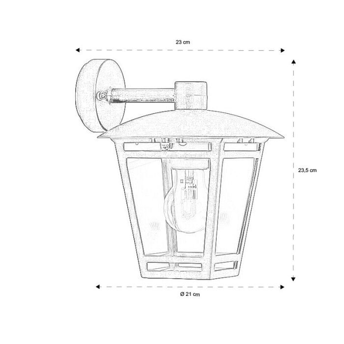 Moderne buitenlamp zwart, Jedidjah, IP44