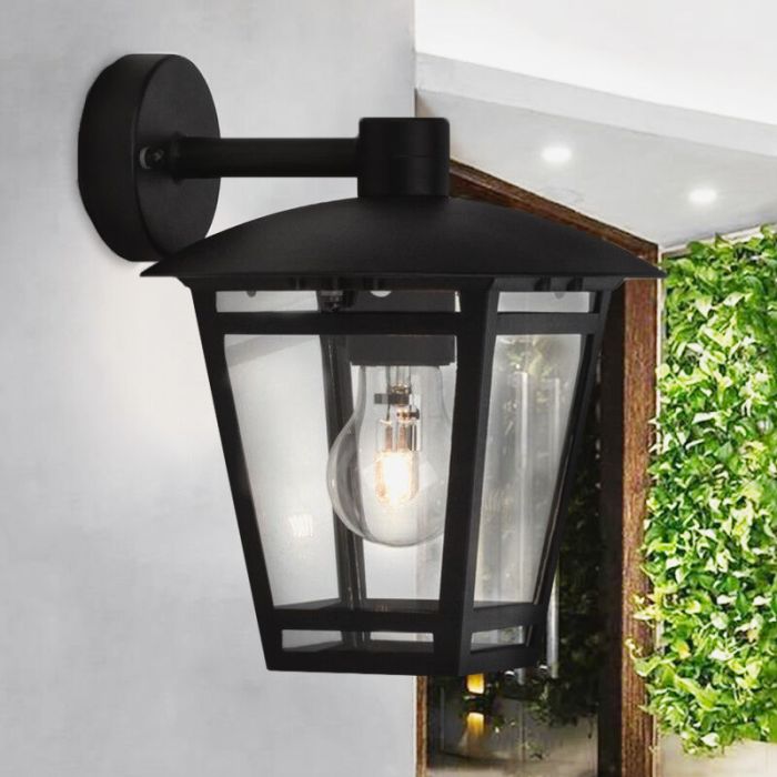 Moderne buitenlamp zwart, Jedidjah, IP44