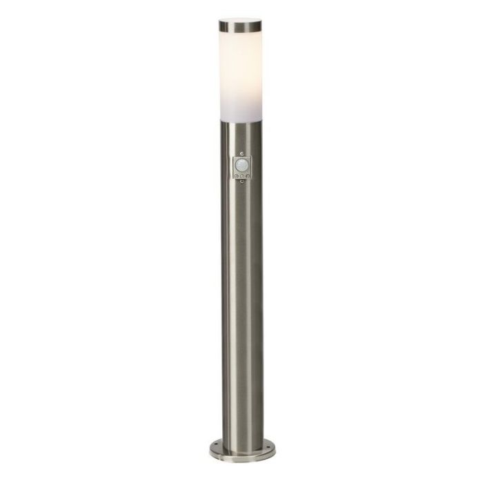 Kunststof staande buitenlamp met bewegingssensor chroom, Tom, IP44