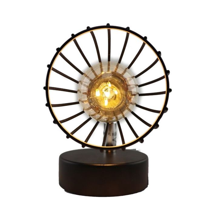 Industriële wandlamp Adama, Zwart
