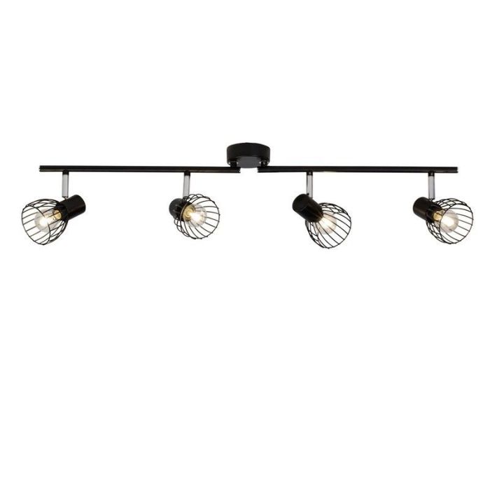 Industriële plafondspot Adama, zwart