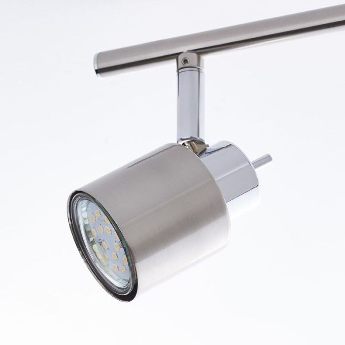 Moderne plafondlamp Fenne, Nikkel, Chroom