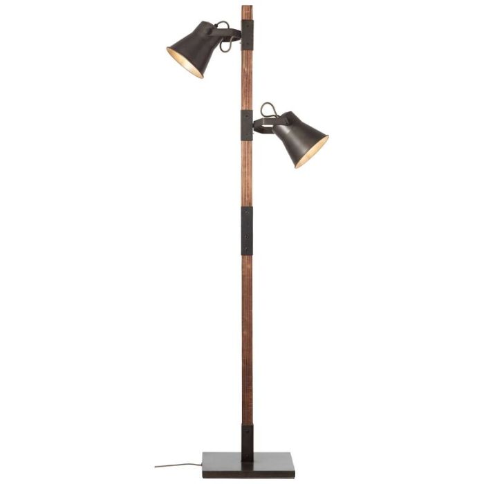 Industriële staande leeslamp Audrey, Metaal, met aan/uit schakelaar op het snoer
