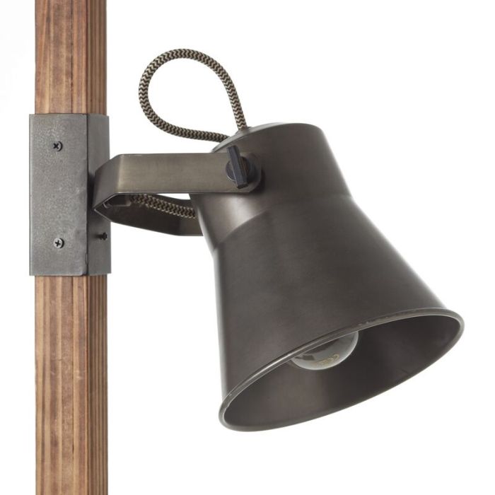 Industriële staande leeslamp Audrey, Metaal, met aan/uit schakelaar op het snoer