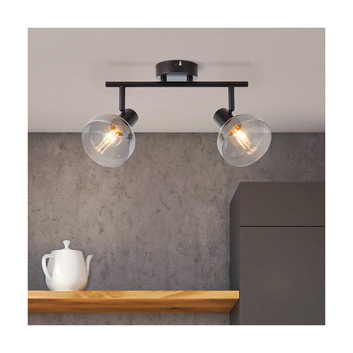 Design plafondspot Dimitry, Glas