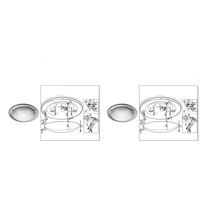 Glazen plafondlamp chroom, Angely