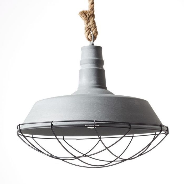 Industriële, Brocante Hanglamp Jeysmell - Beton Grijs