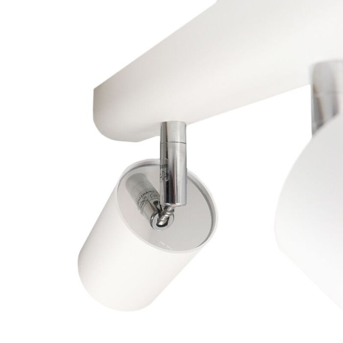 Witte, moderne plafondspot Rem, Extra breed