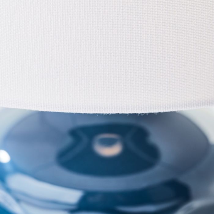 Retro tafellamp blauw, Roelf, met schakelaar