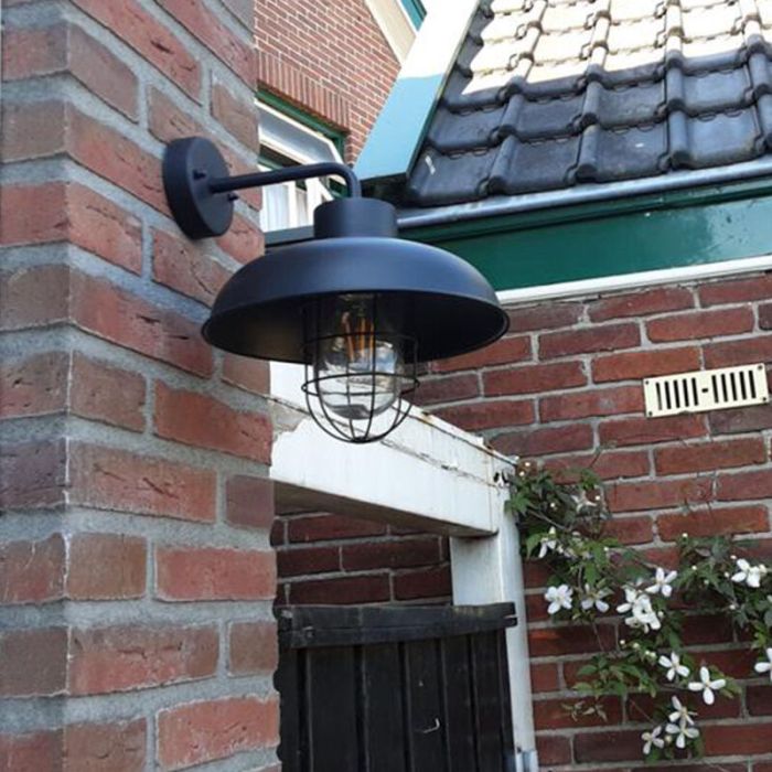 Industriële buitenlamp zwart, Jaymiley, IP44