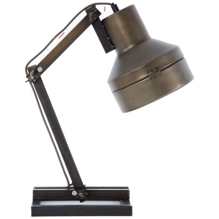 Retro tafellamp Eliza, Zwart Staal