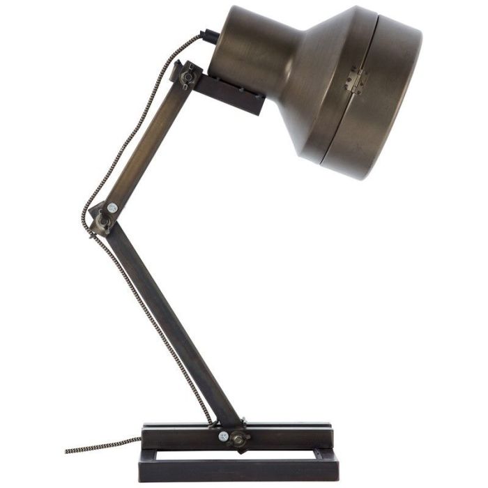 Retro tafellamp Eliza, Zwart Staal