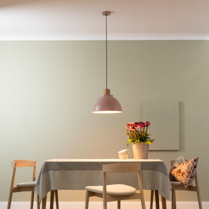 Landelijke hanglamp roze, Thalina