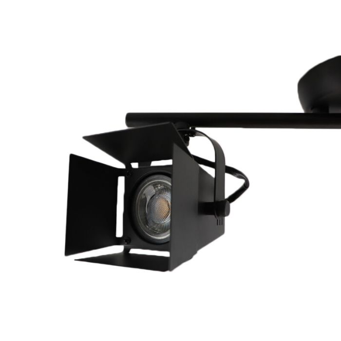 Industriële plafondspot zwart, Jowenna, 5W, 3000K LED