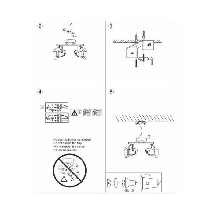 Industriële plafondspot zwart, Jowenna, 5W, 3000K LED