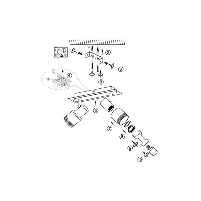 Metalen plafondspot chroom, Blake, 28W, 2700K LED