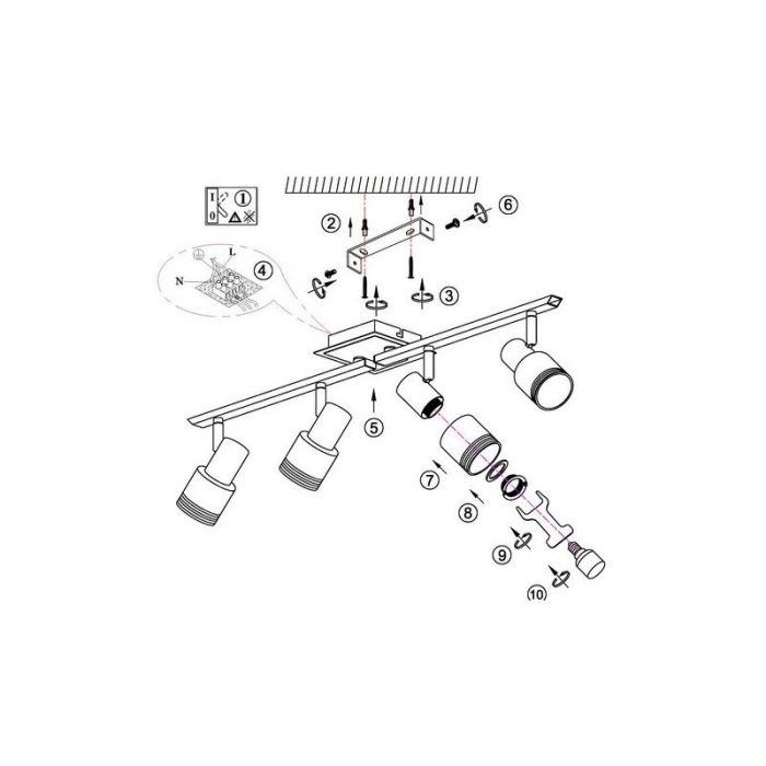 Metalen plafondspot chroom, Blake, 28W, 2700K LED