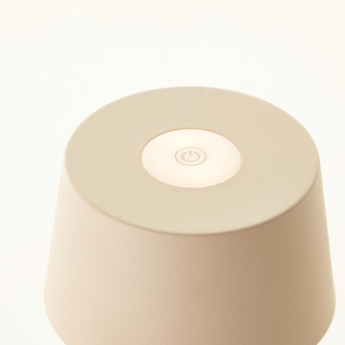 Moderne buiten tafellamp beige, Petter, 2W, 3000K LED, IP44, 3-staps dimbaar