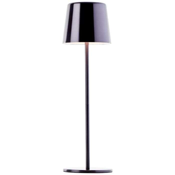 Moderne oplaadbare buiten tafellamp zwart, Skander, 4W, warm tot koud wit verstelbare LED, IP44, met touchdimmer