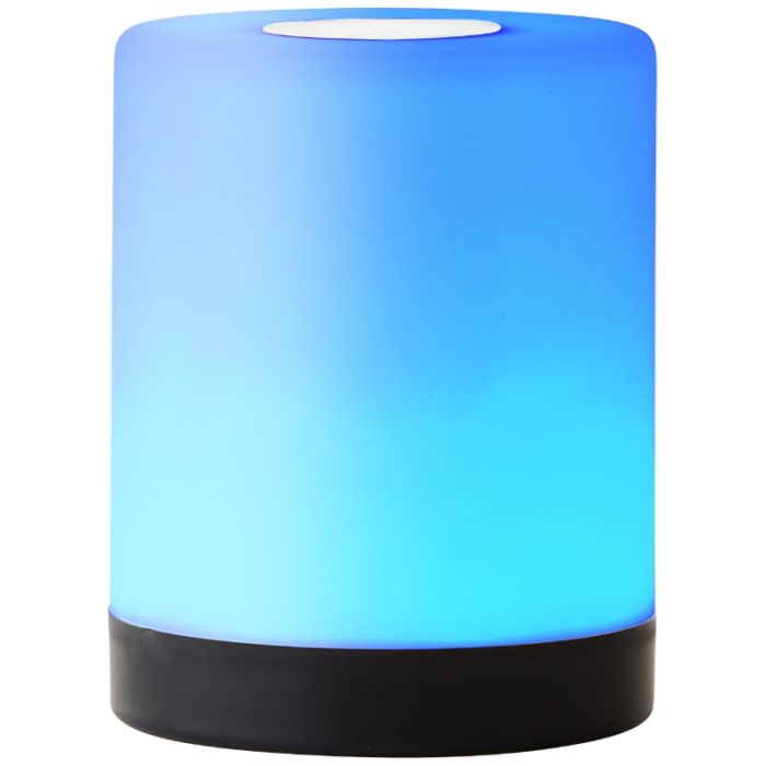 Moderne buiten tafellamp zwart, Maezon, 1W, RGBW LED, IP44, met touchdimmer