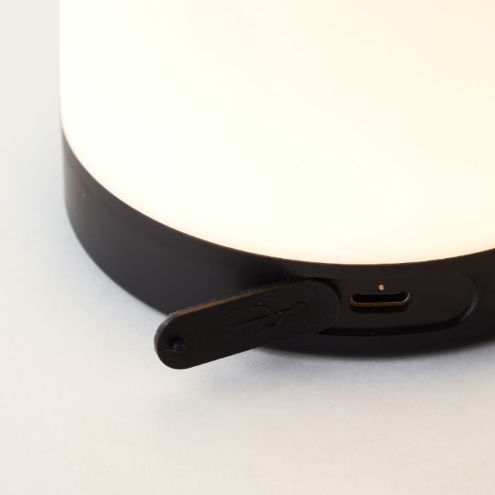 Moderne buiten tafellamp zwart, Maezon, 1W, RGBW LED, IP44, met touchdimmer
