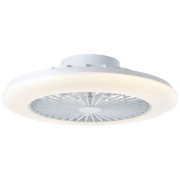 Moderne plafondventilator wit, Sofieke, 40W, RGBW LED, met afstandsbediening
