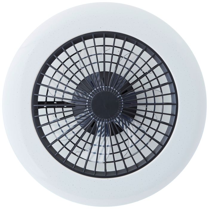 Moderne plafondventilator zwart, Sofieke, 40W, RGBW LED, met afstandsbediening