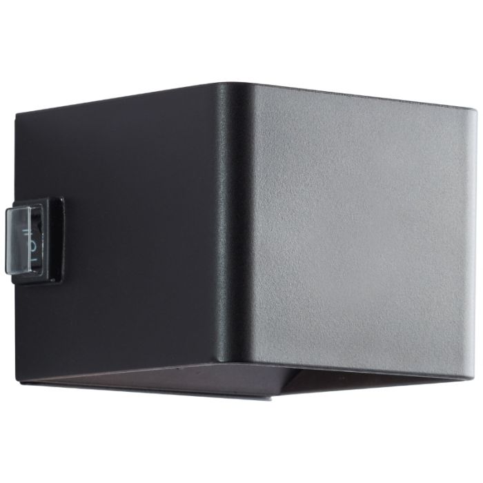 Moderne oplaadbare wandlamp zwart, Puck, 4W, 3000K LED, IP44