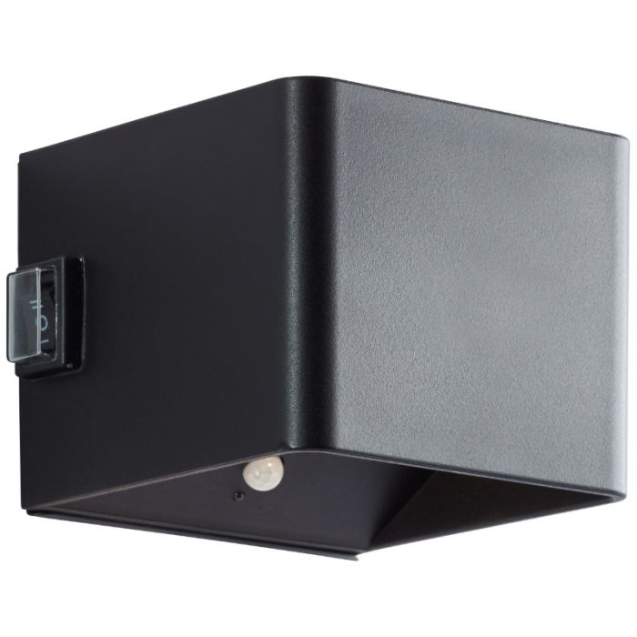 Moderne oplaadbare wandlamp zwart, Puck, 4W, 3000K LED, IP44