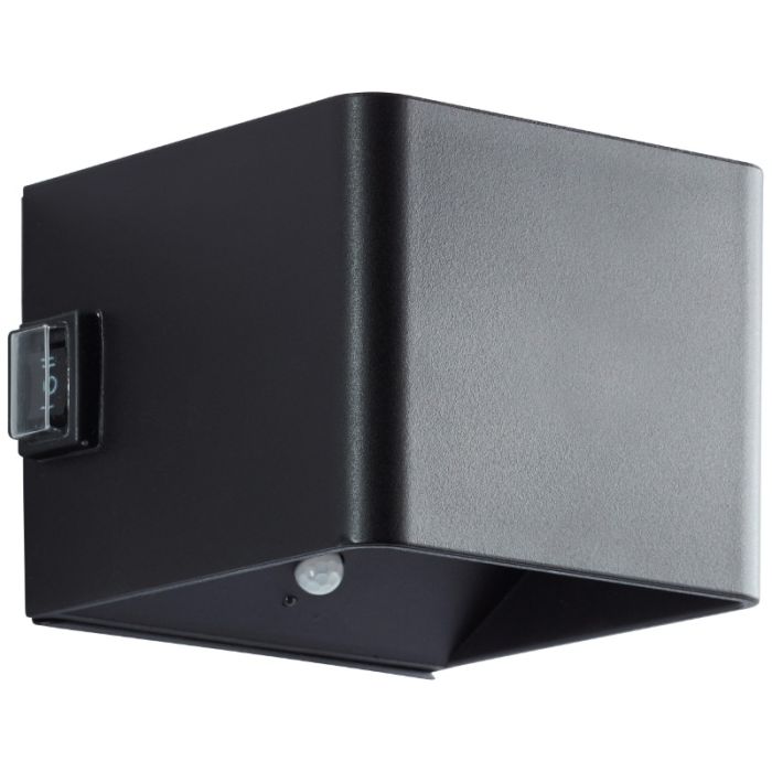 Moderne oplaadbare wandlamp zwart, Puck, 4W, 3000K LED, IP44