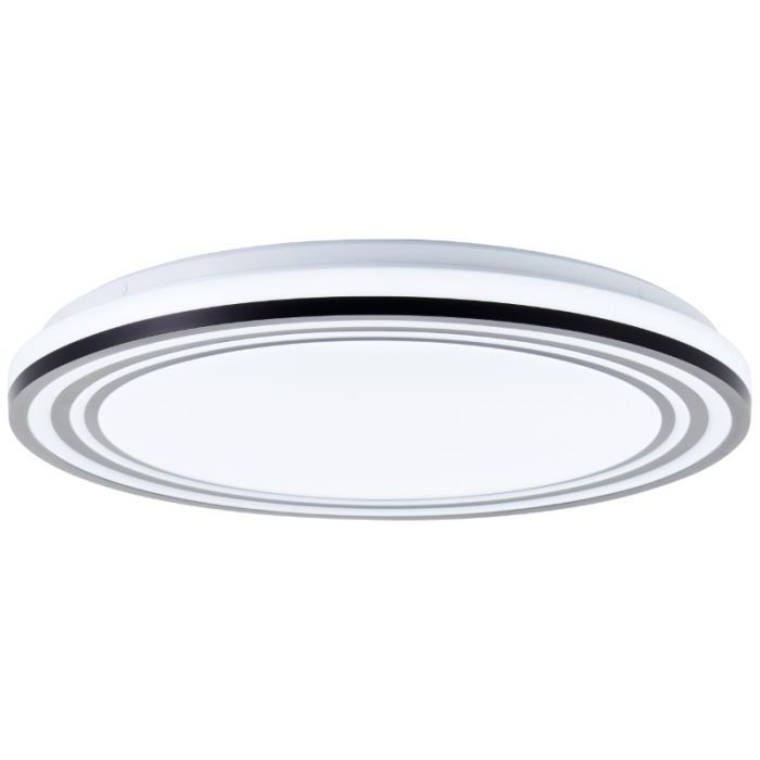 Moderne plafondlamp zwart, Merlijn, 36W, white switch LED, met afstandsbediening