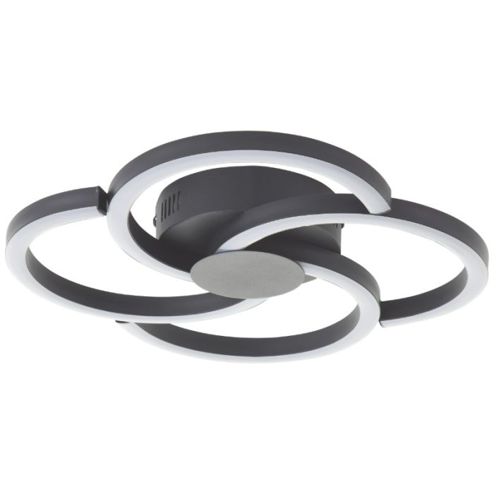 Design plafondlamp zwart, Somia, 22W, 3000K LED