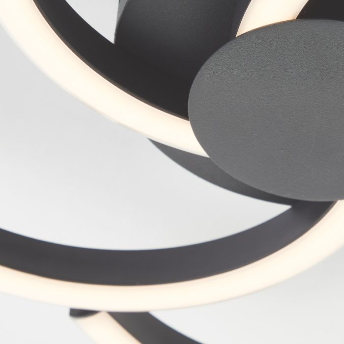 Design plafondlamp zwart, Somia, 22W, 3000K LED