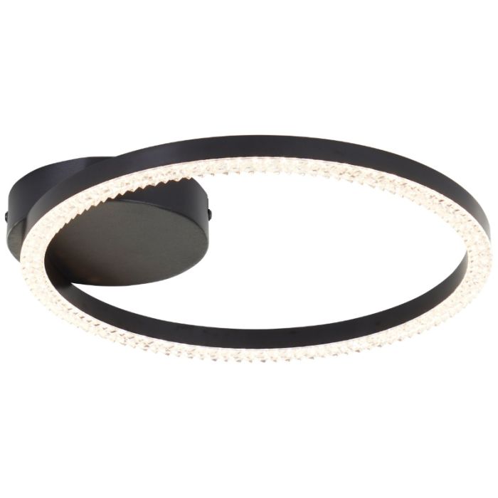 Design plafondlamp zwart, Maladon, 14W, 3000K LED