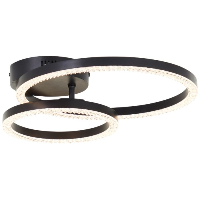 Design plafondlamp zwart, Maladon, 22W, 3000K LED