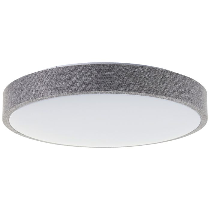 Landelijke plafonnière grijs, Soeraya, 24W, 3000K LED, 3-staps dimbaar