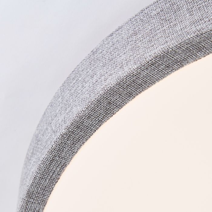 Landelijke plafonnière grijs, Soeraya, 24W, 3000K LED, 3-staps dimbaar