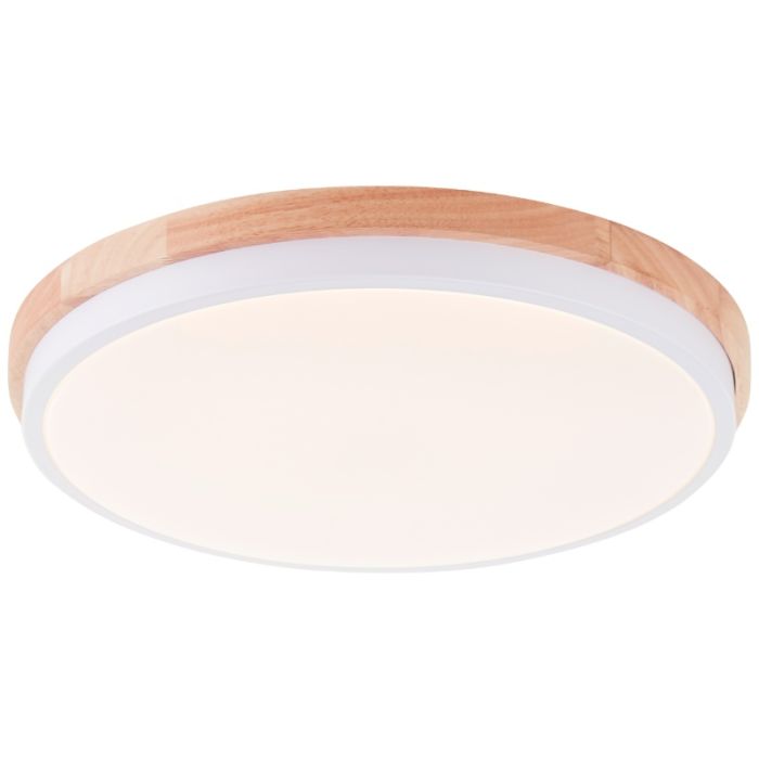 Moderne plafondlamp hout, Marloes, 24W, 3000K LED, 3-staps dimbaar