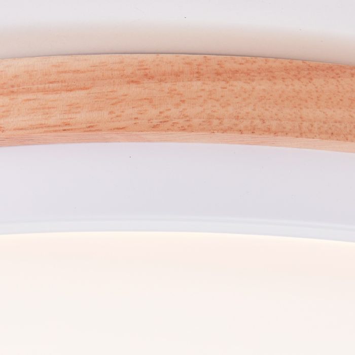 Moderne plafondlamp hout, Marloes, 24W, 3000K LED, 3-staps dimbaar
