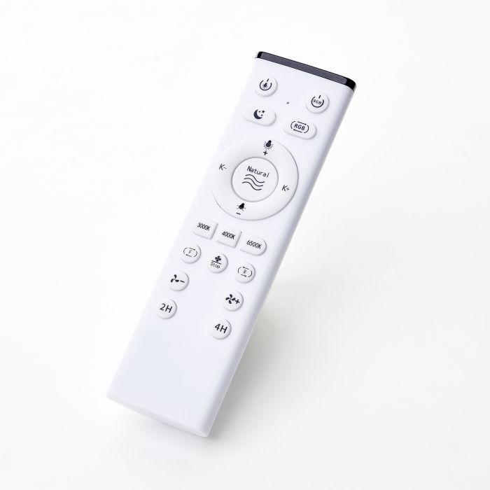 Moderne plafondventilator zwart, Yari, 26W, RGBW LED, met afstandsbediening