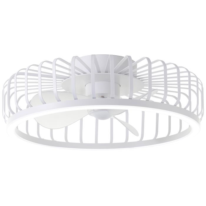 Moderne plafondventilator wit, Tolga, 36W, 2700K-4000K-6500K LED, met afstandsbediening