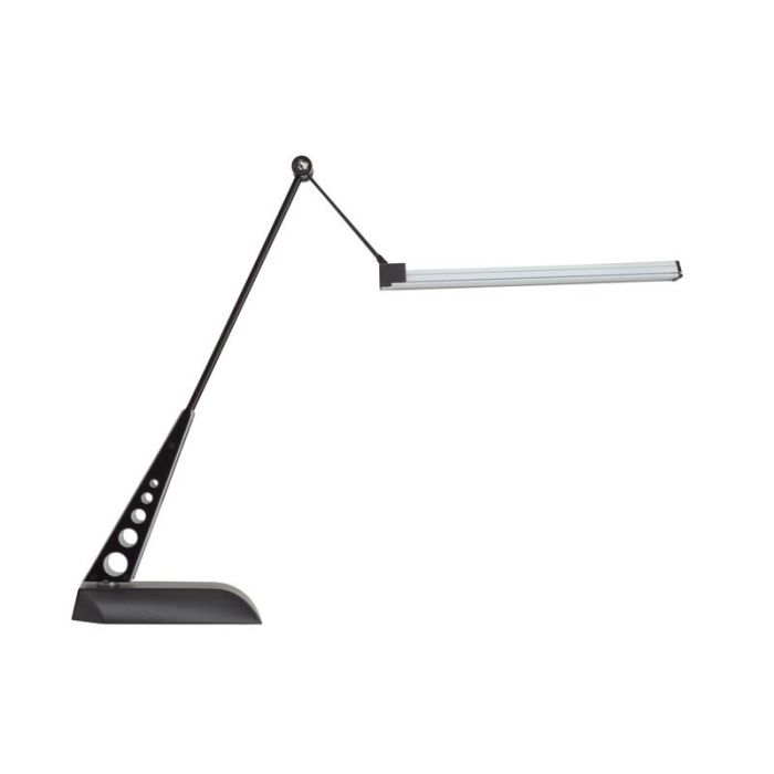 Zwarte, Chroom bureaulamp Leyana