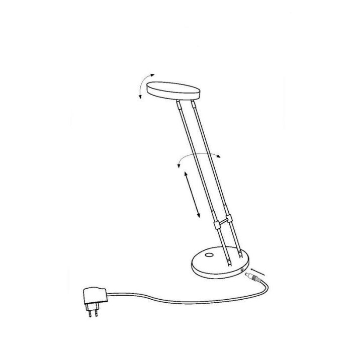 Kunststof bureaulamp wit, Mariama, 3,3W, 3000K LED, met schakelaar