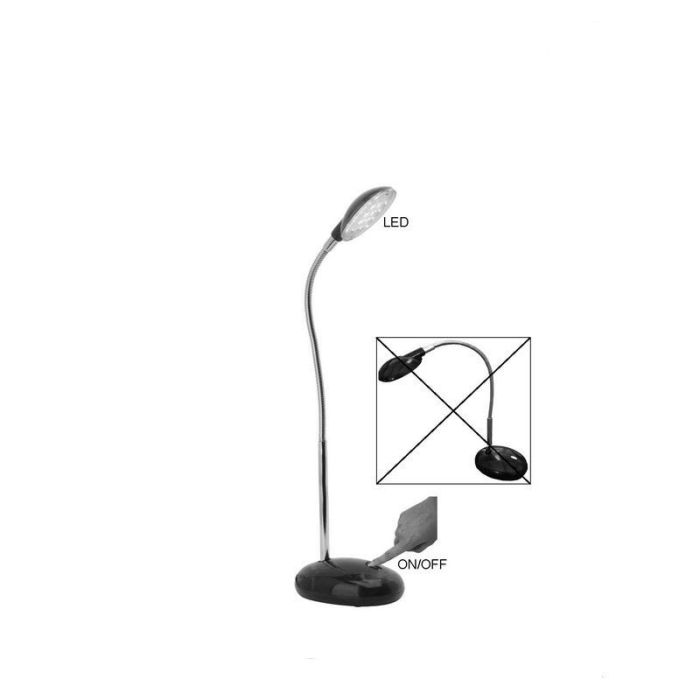 Kunststof bureaulamp transparant, Marenthe, 2W, 6000K LED, met schakelaar