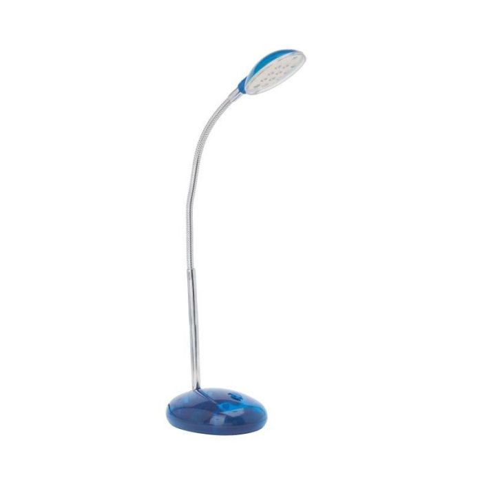 Kunststof bureaulamp blauw, Marenthe, 2W, 6000K LED, met schakelaar